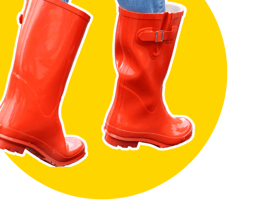 Bottes de pluie rouges
