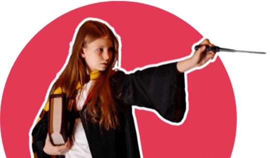 Fille déguisée en Harry Potter